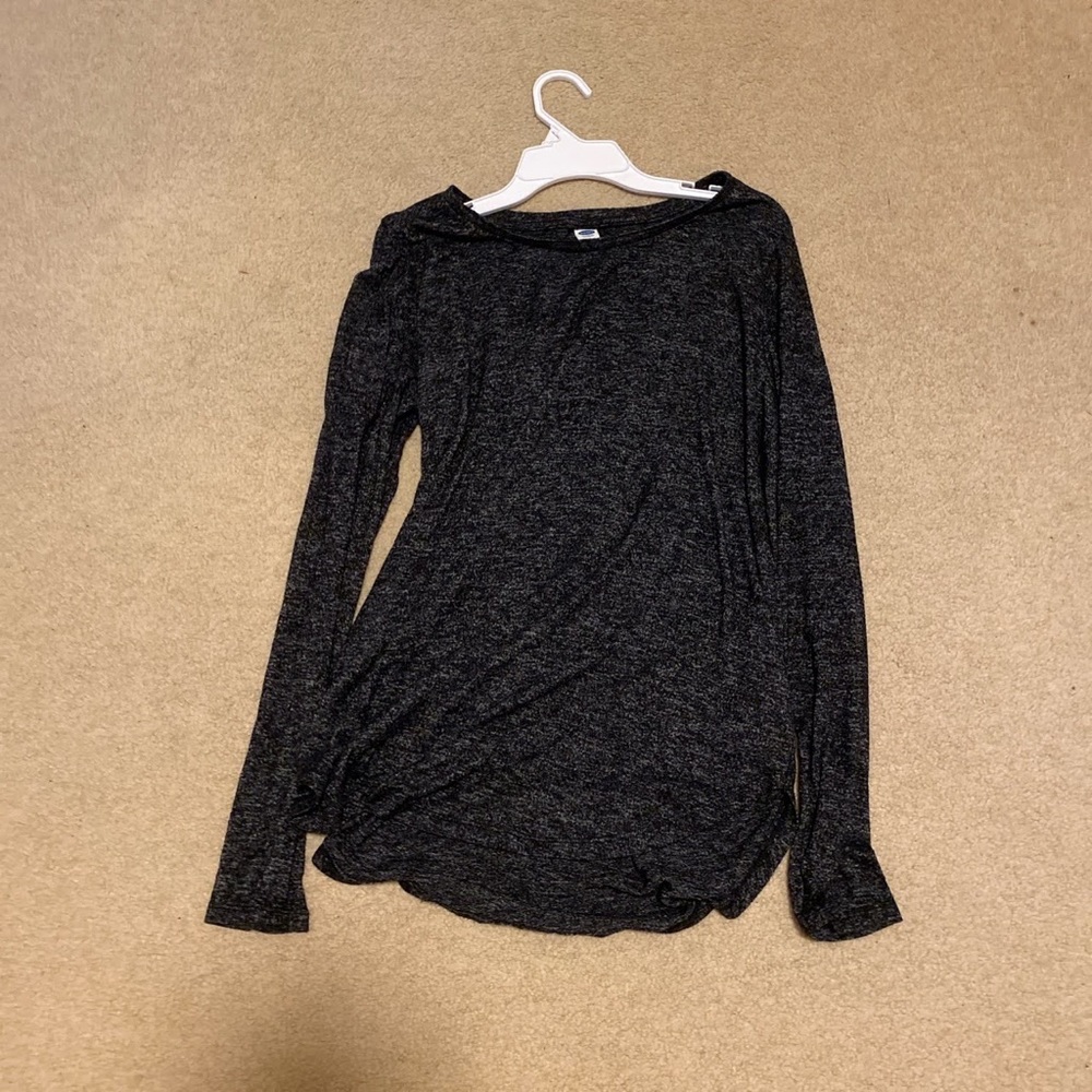 Textured Charcoal Tunic Top